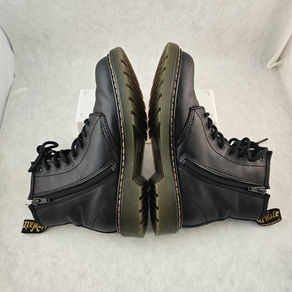 Dr. Martens Black Bouncing Sole Boots W Size 5 Goth Punk Grunge - Picture 4 of 9